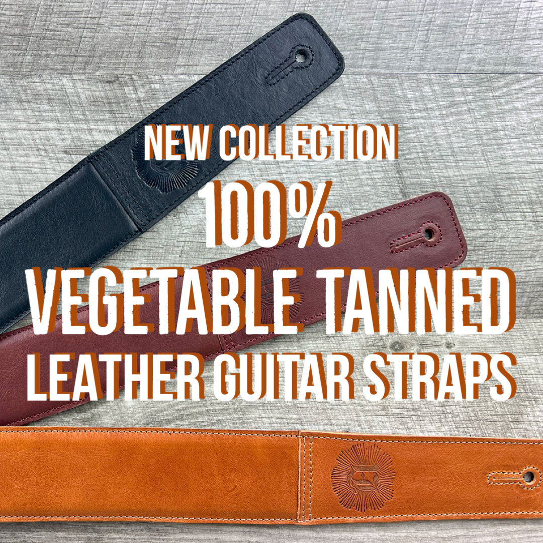 NEW Vegetable Tanned Leather Guitar Straps