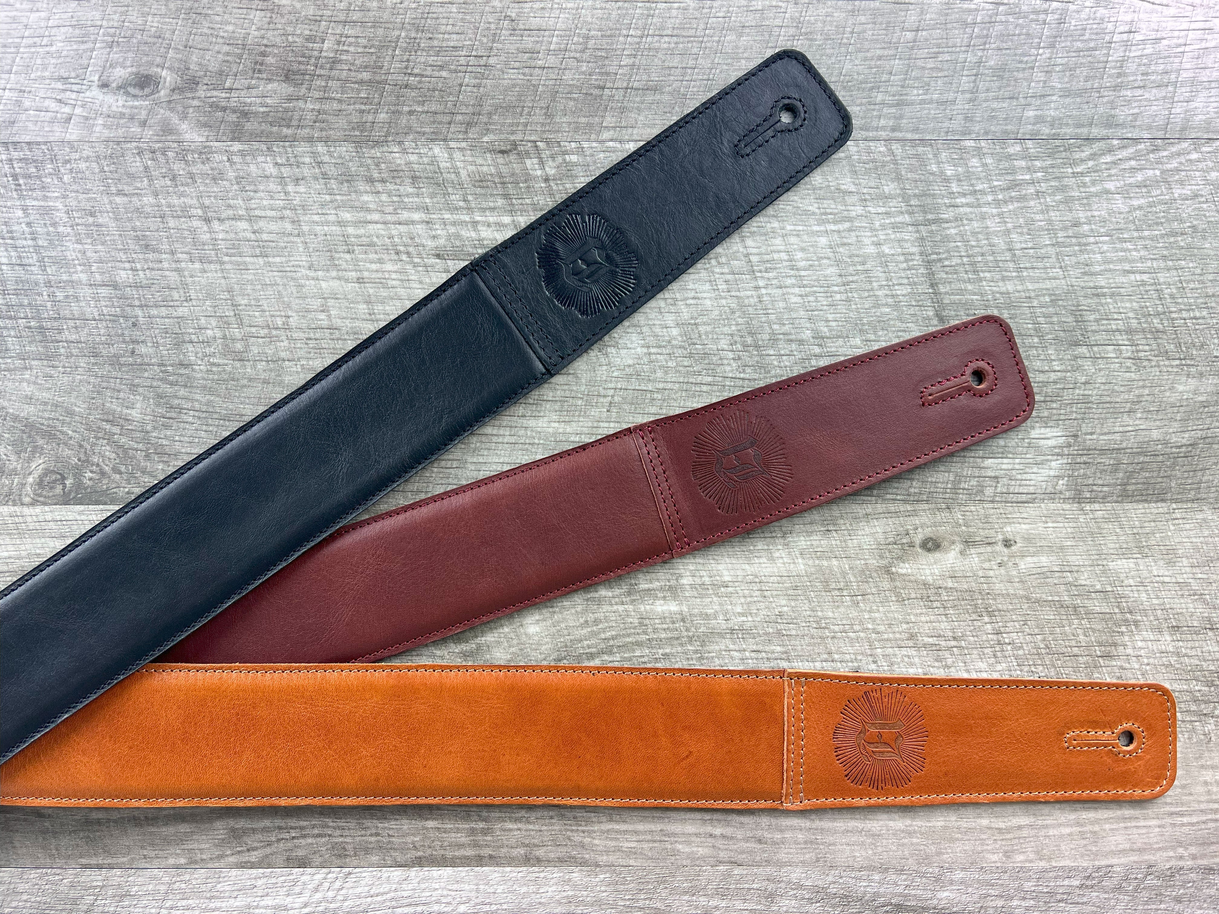 Vegetable Tanned Leather Guitar Straps