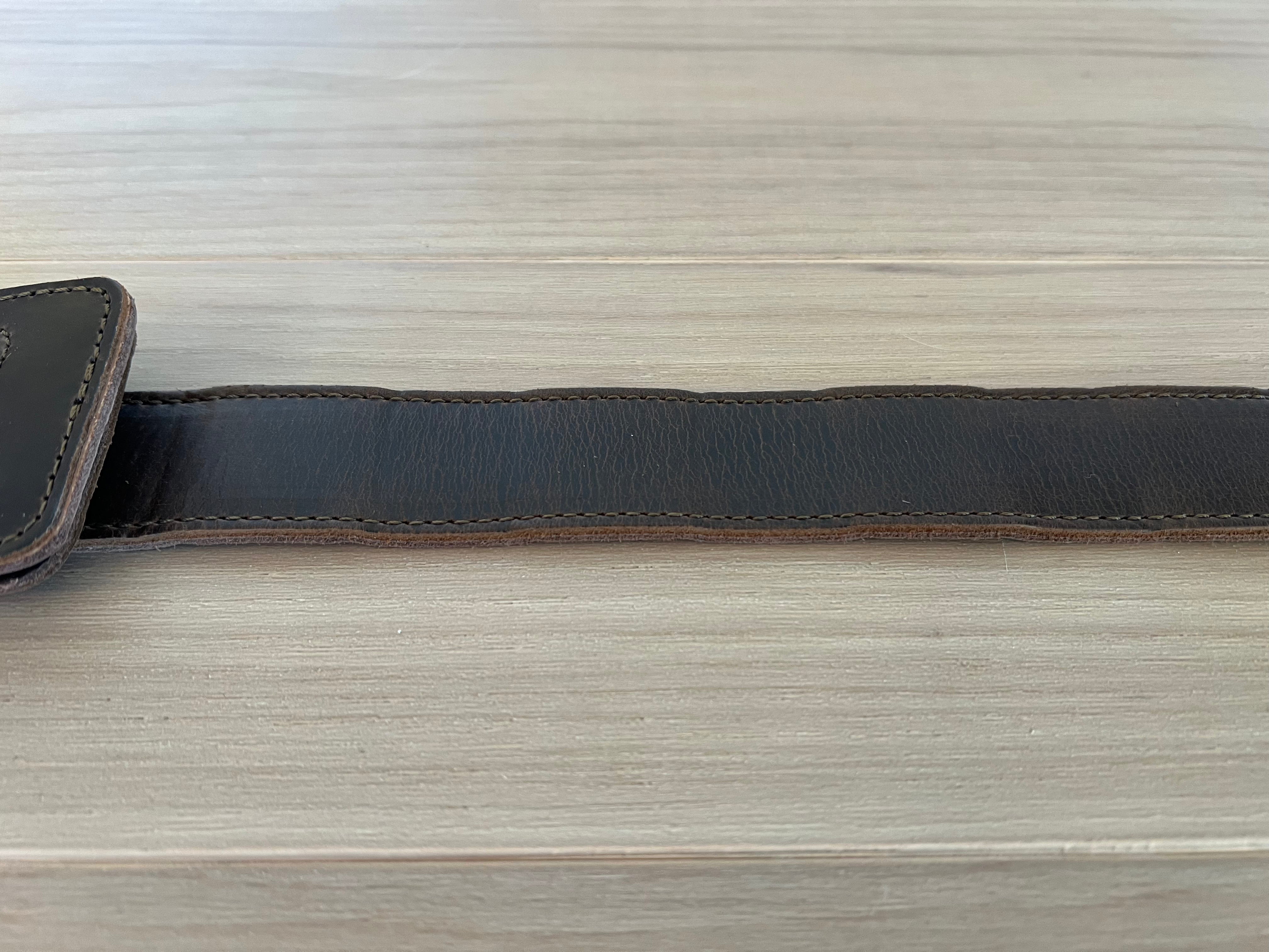 B-STOCK - Straight Up - Whiskey Brown 3" Leather Guitar Strap (1)