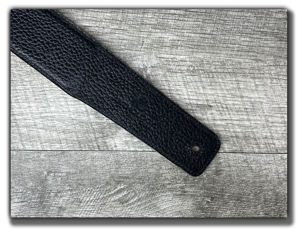 The Reticent - Pecan Veg Tan Leather Guitar Strap