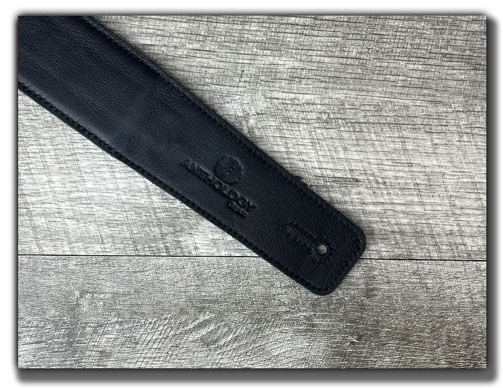 The Reticent - Sea Storm Blue Leather Guitar Strap