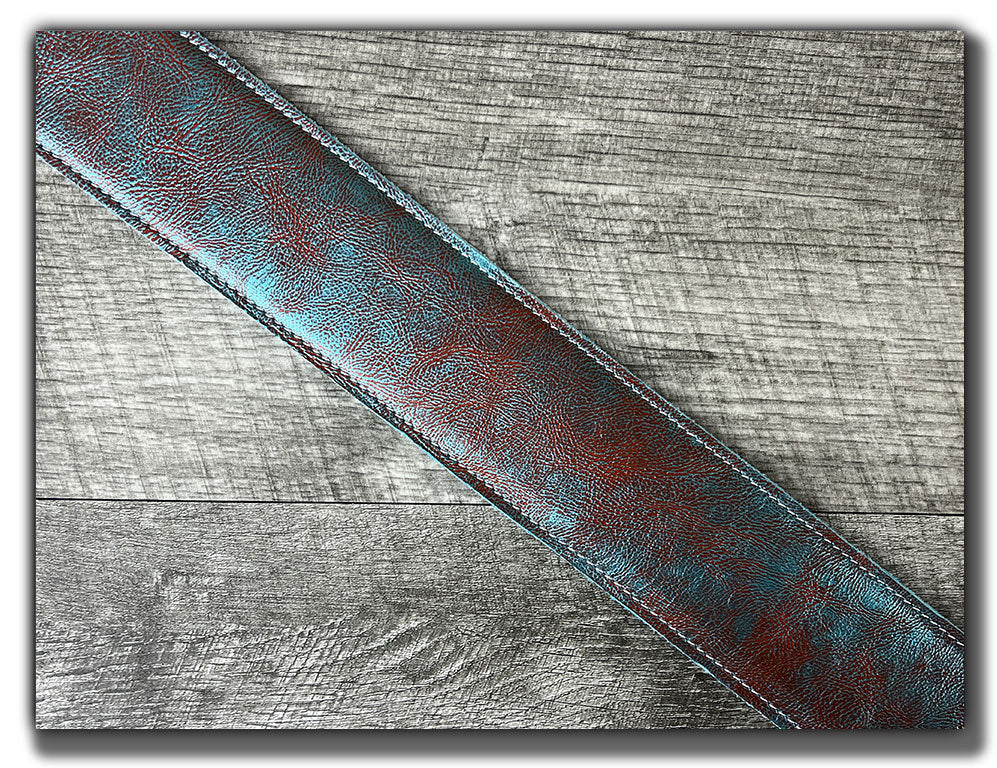 The Reticent - Cotton Candy Leather Guitar Strap