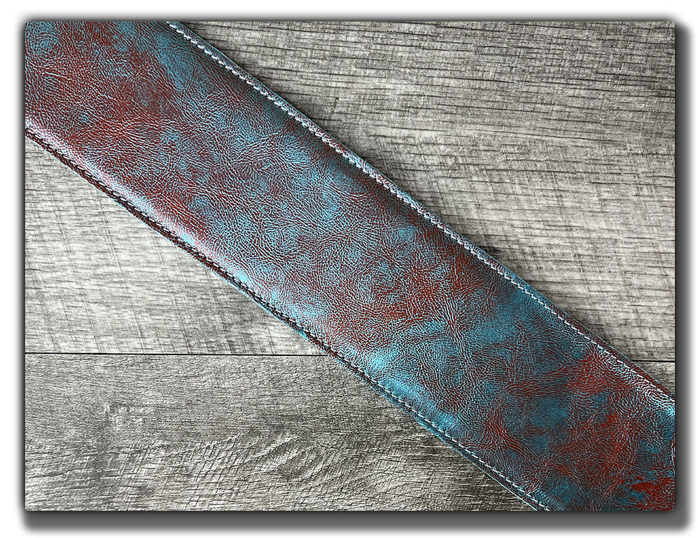 The Reticent - Cotton Candy Leather Guitar Strap