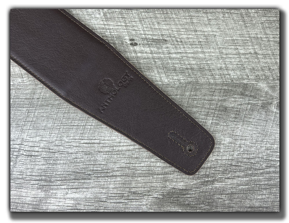 The Reticent - Sienna Suede Leather Guitar Strap