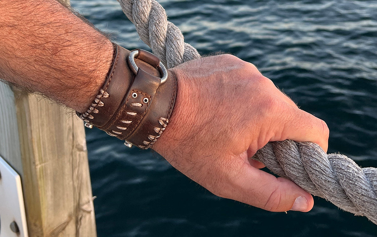 Leather on sale cuff bracelet