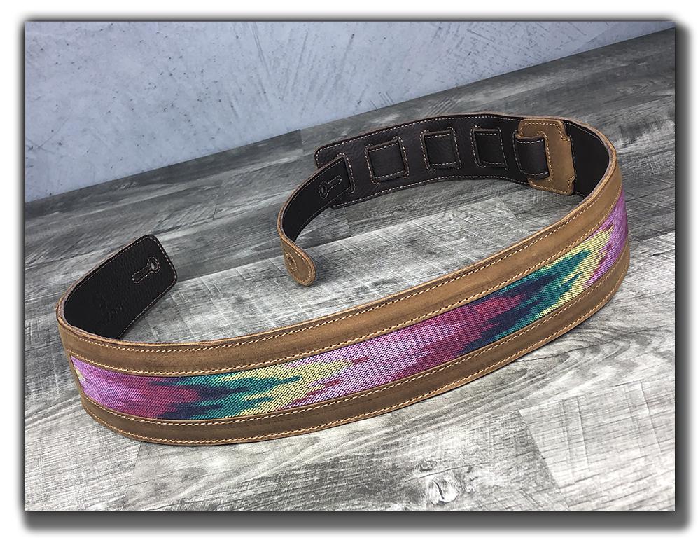 Chromatica - Tobacco Leather Guitar Strap